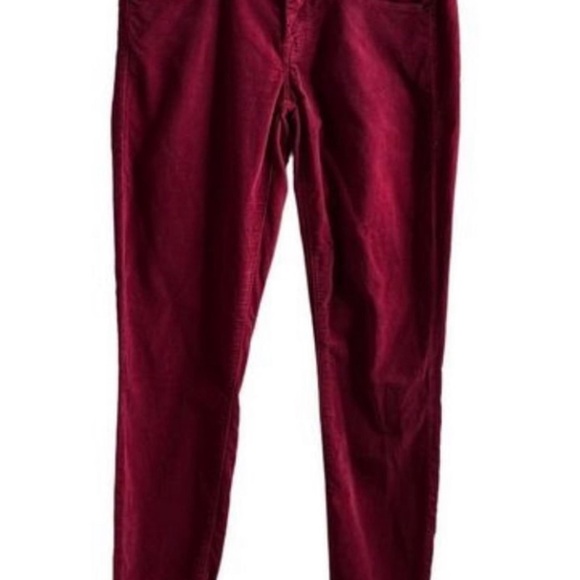 Mother the looker my life as a snow bunny dark red velvet pants - Picture 5 of 7